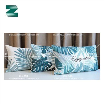 Coixí estampat rectangle de polièster en forma de lli