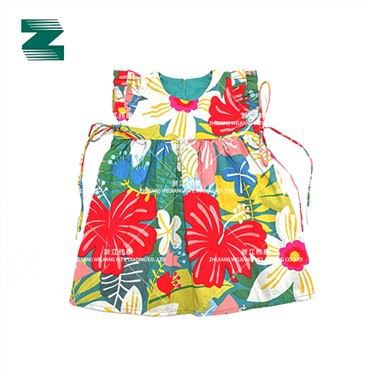 Brusa estampada sense mànigues de cotó per a nenes