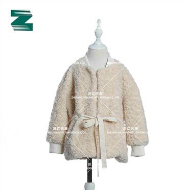 Sherpa amb patró ennuvolat amb cintura amb coll i punys de costella per a nens